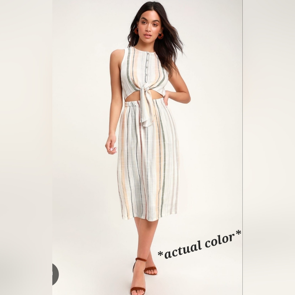 Striped, RVCA, Arizona Midi Dress